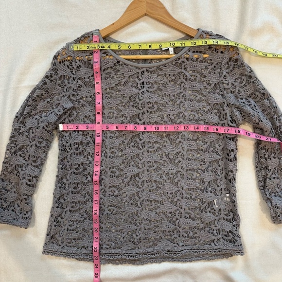 Joie Antonina Lace Top in Gray - Picture 3 of 7